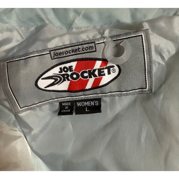 Joe Rockets Womens Motorcycle Racing L Mesh Velocity Jacket Pads White Gray New - Picture 9 of 12